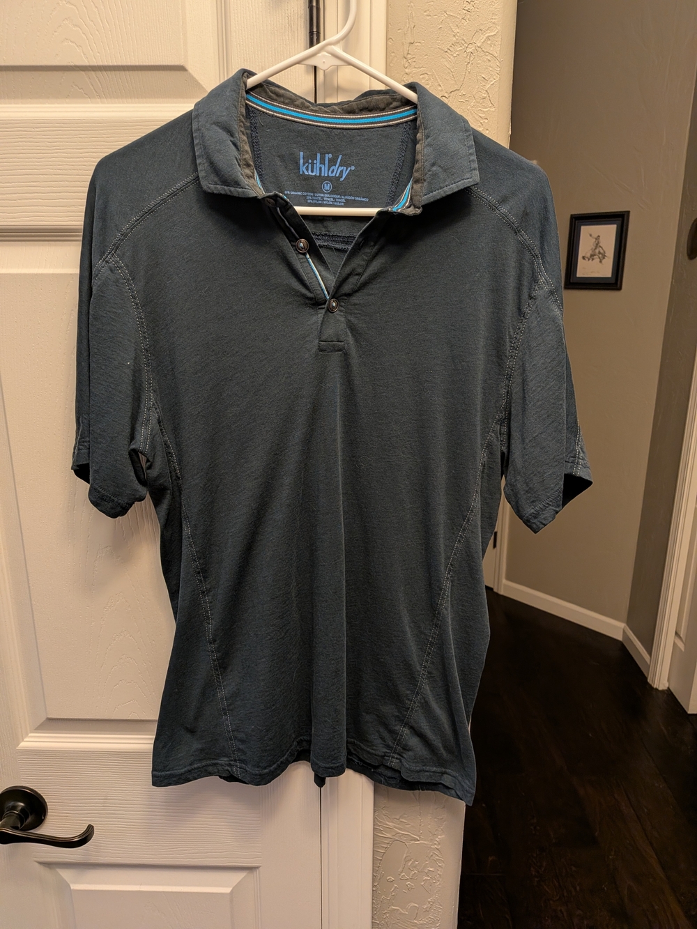 Kuhl Men’s Brazen Pirate Blue Polo with Kuhldry Size Medium